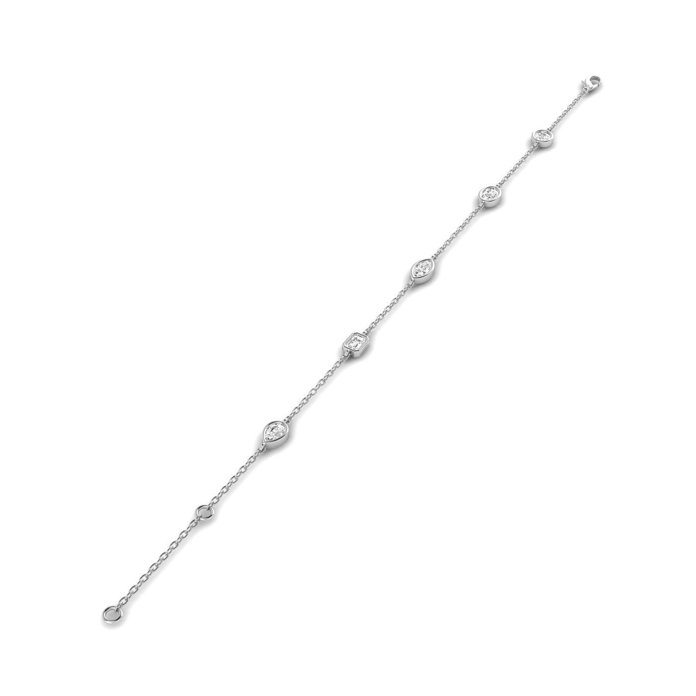 Multishape Diamond by Yard Bracelet
