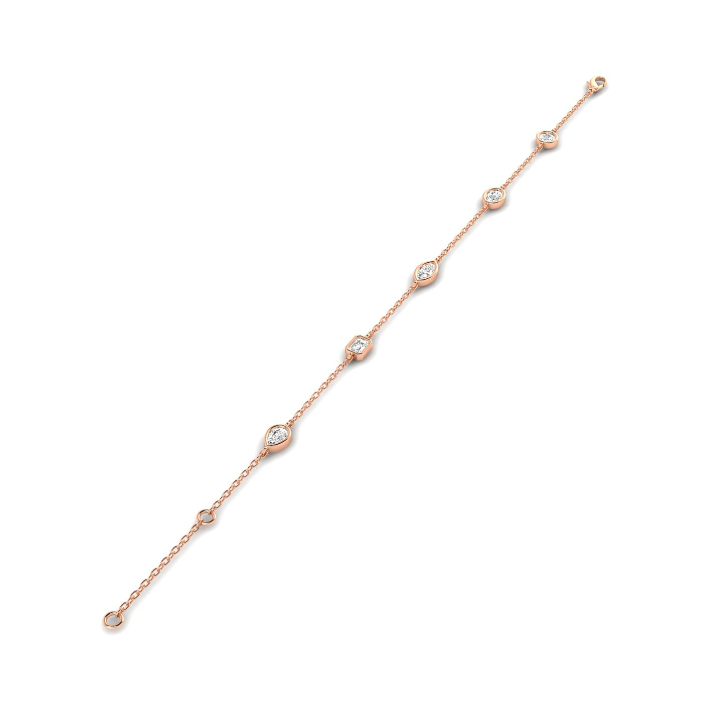 Multishape Diamond by Yard Bracelet