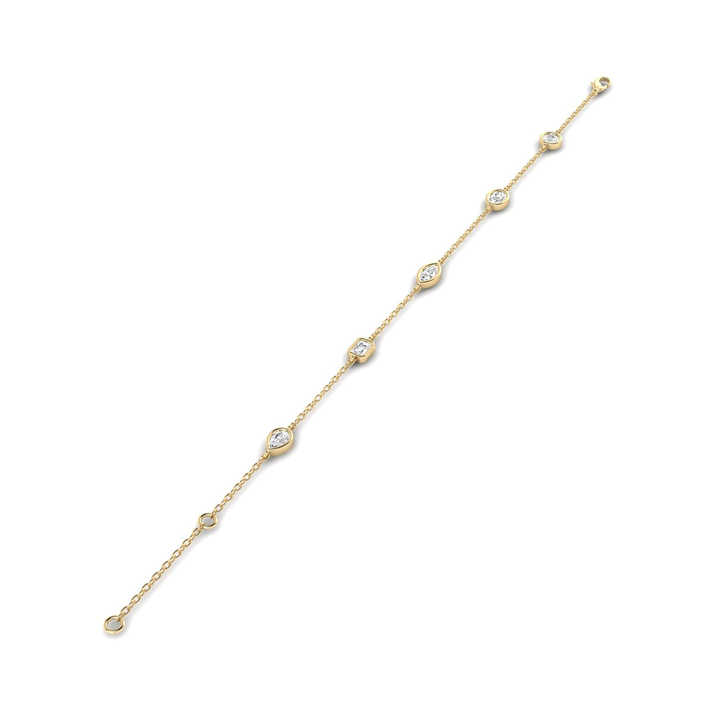 Multishape Diamond by Yard Bracelet