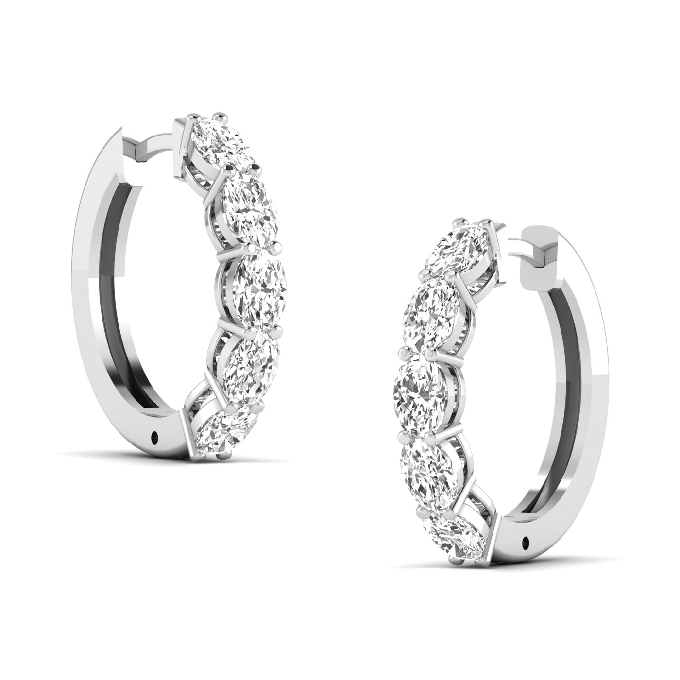 Oval Prong Huggies