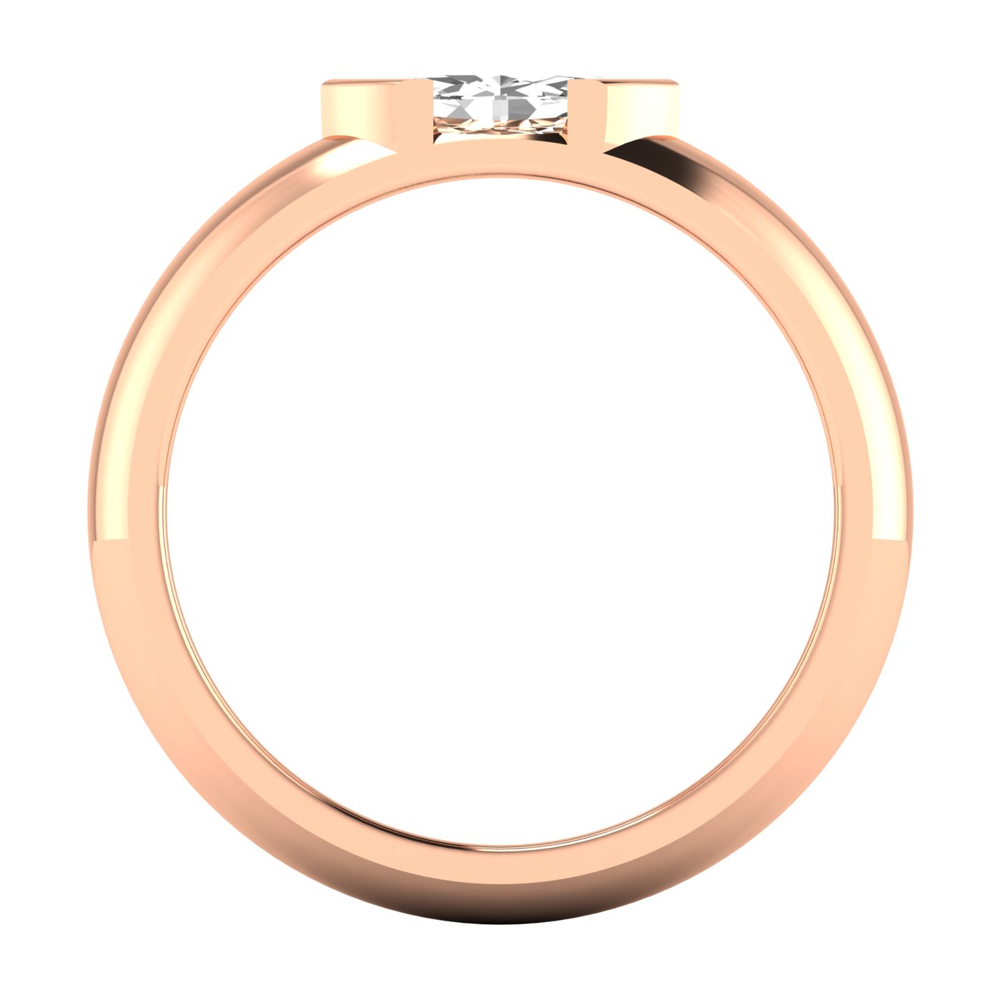 Marquise Half Bezel Ring