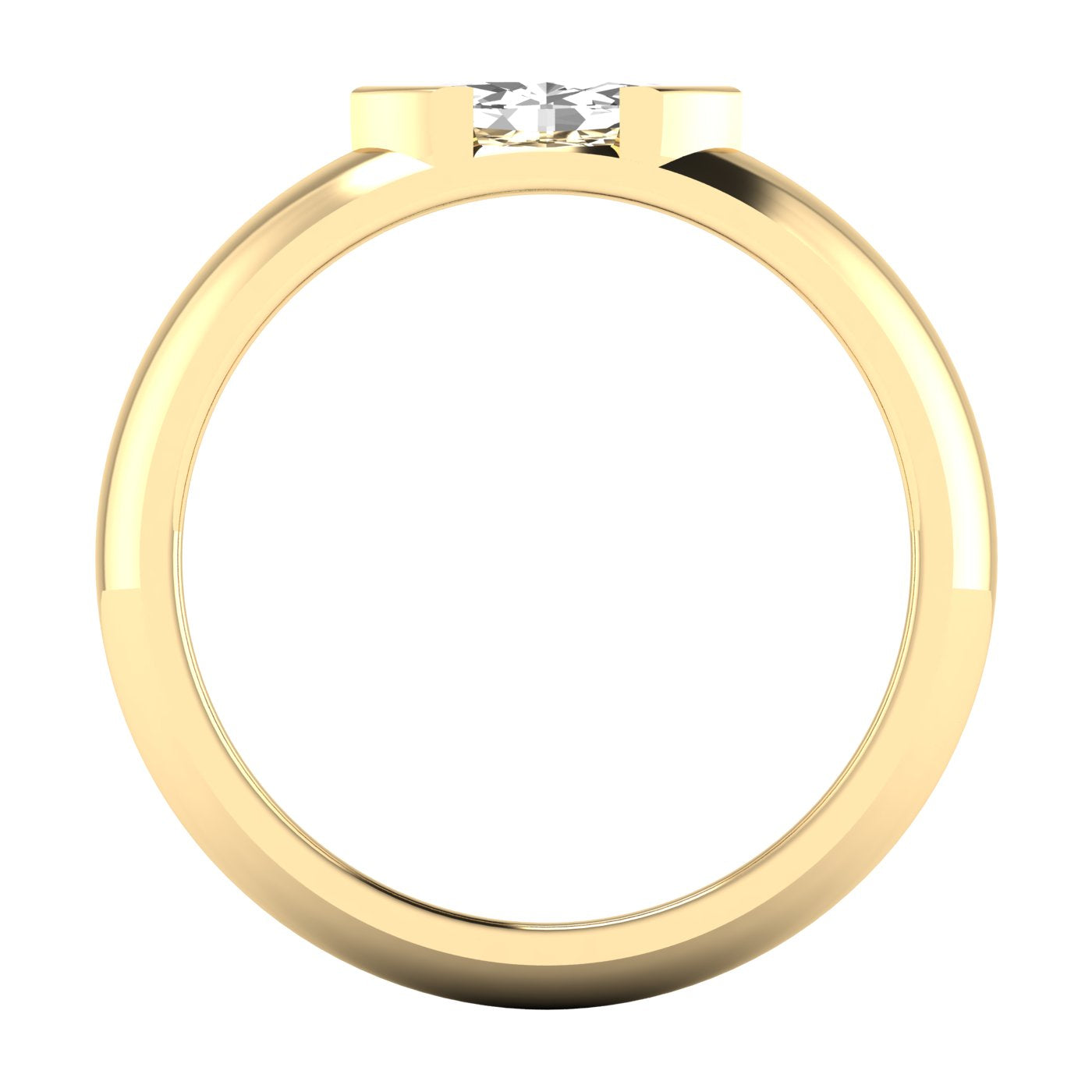 Marquise Half Bezel Ring
