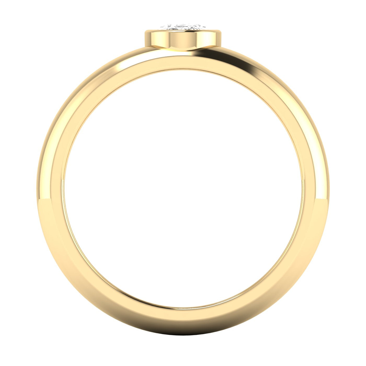 Oval Single Stone Bezel