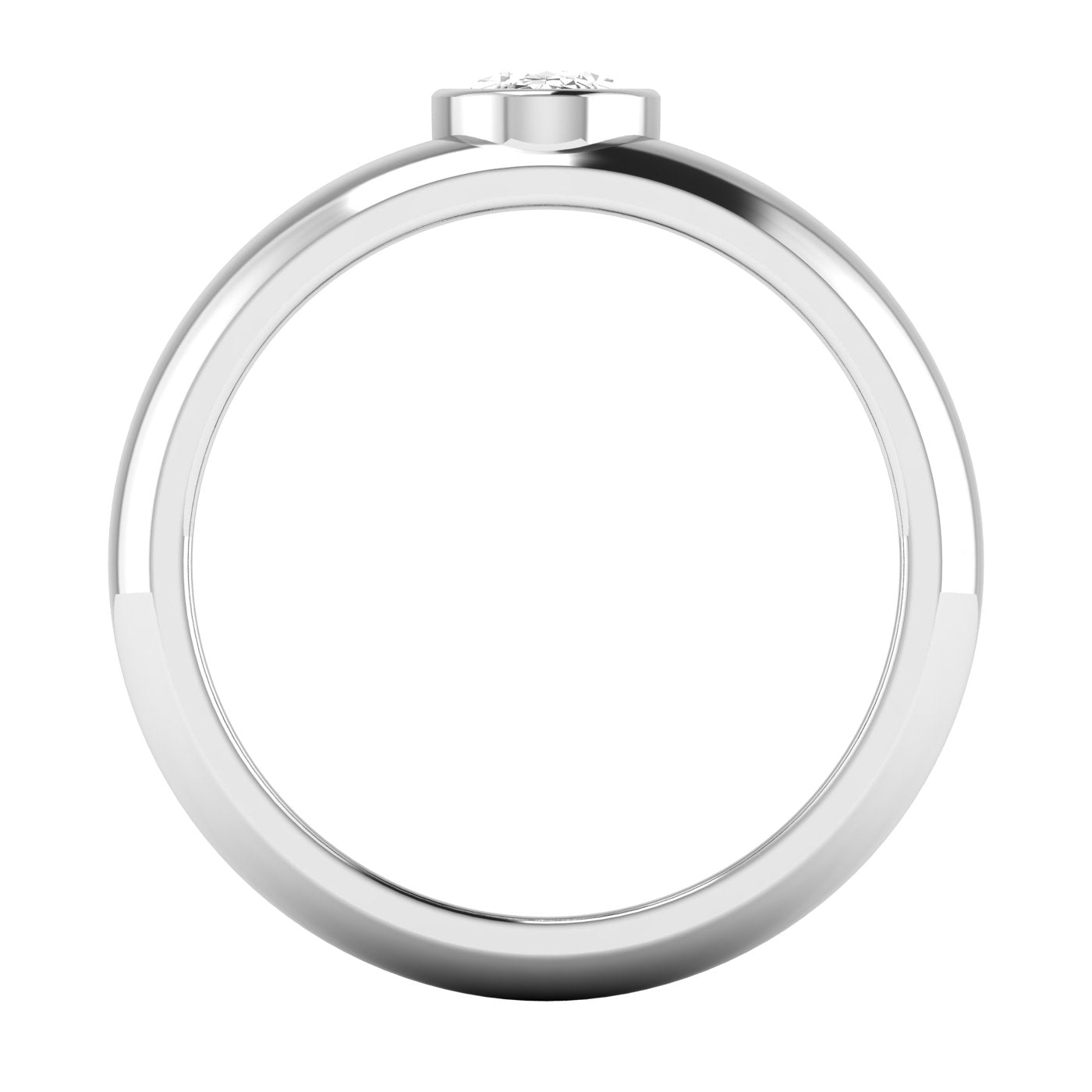 Oval Single Stone Bezel
