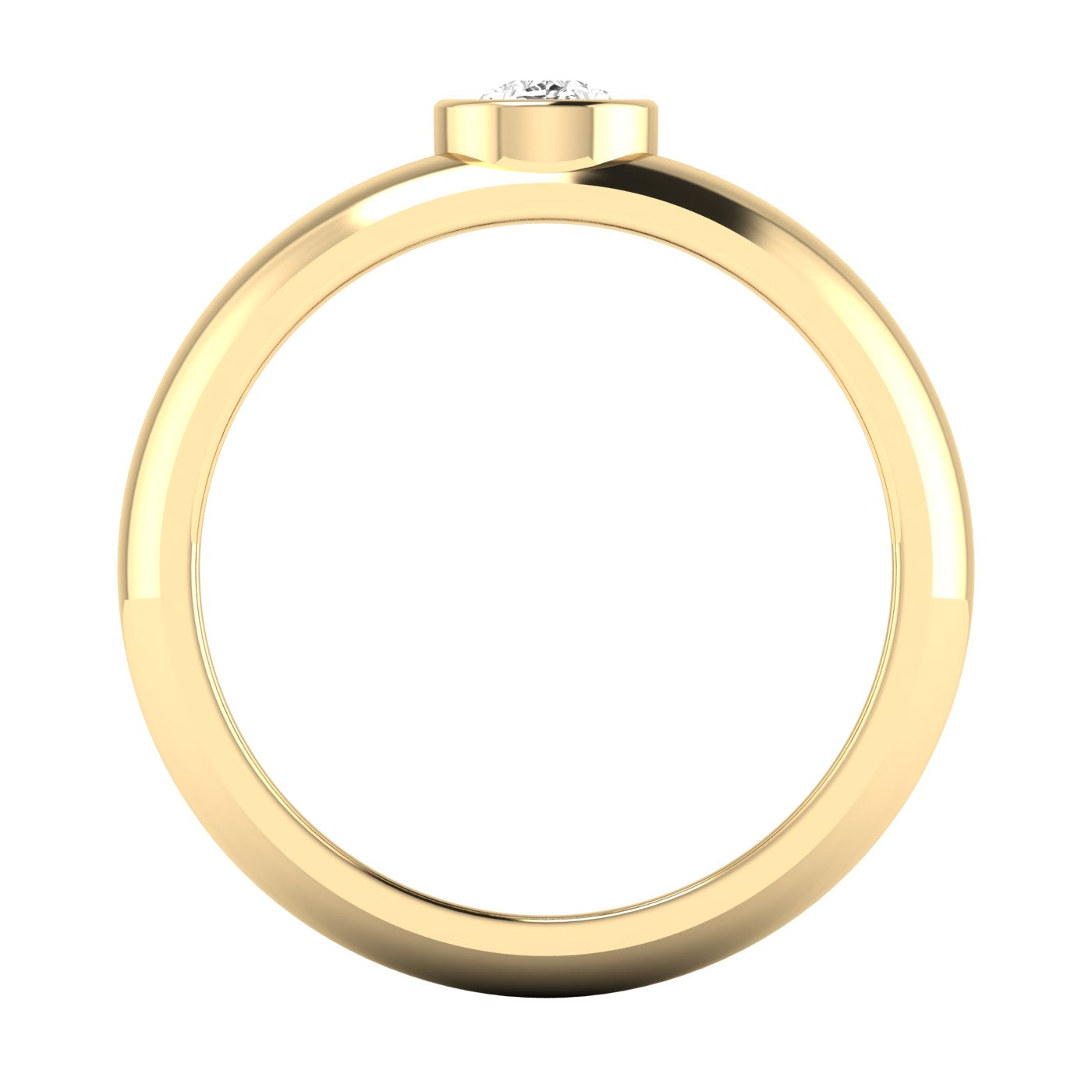 Pear Single Stone Bezel