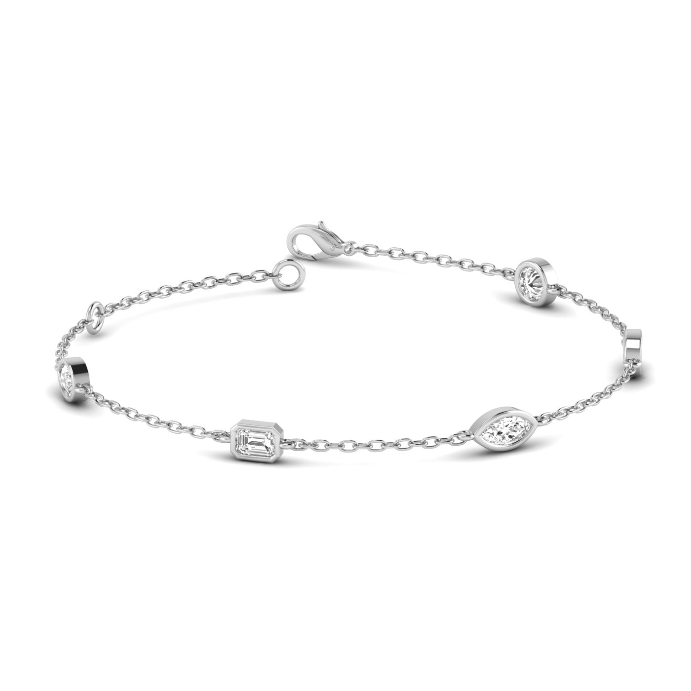 Multishape Diamond by Yard Bracelet