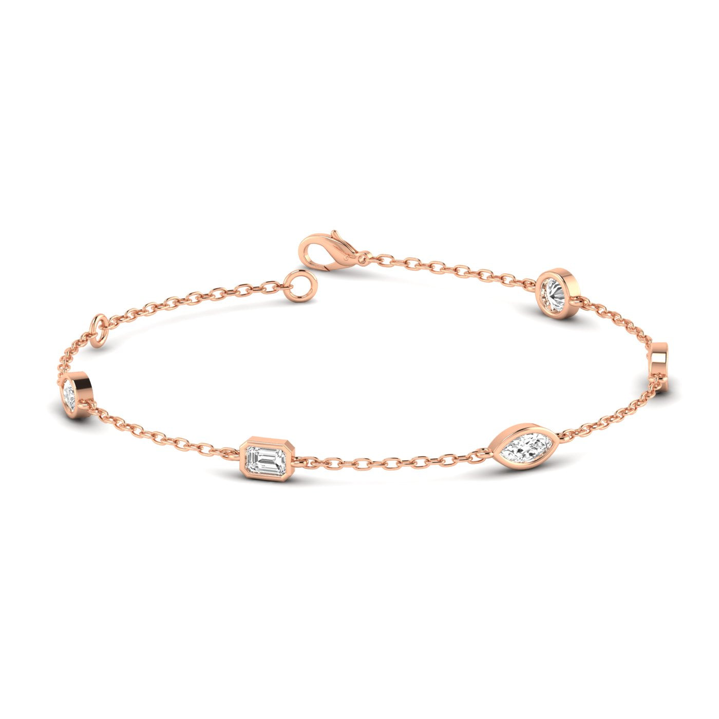 Multishape Diamond by Yard Bracelet