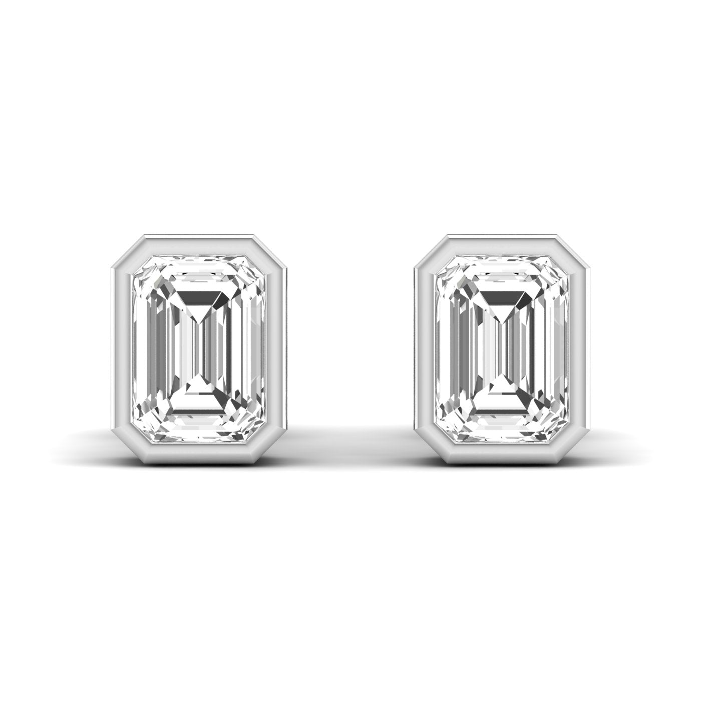Emerald Bezel Studs