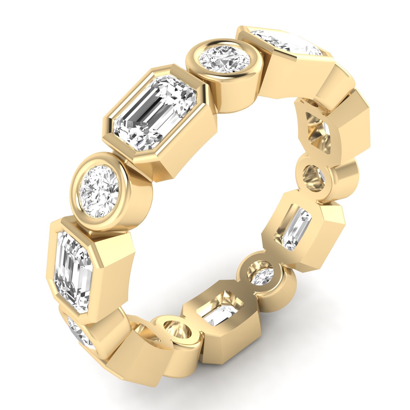 Round-Emerald Eternity Ring