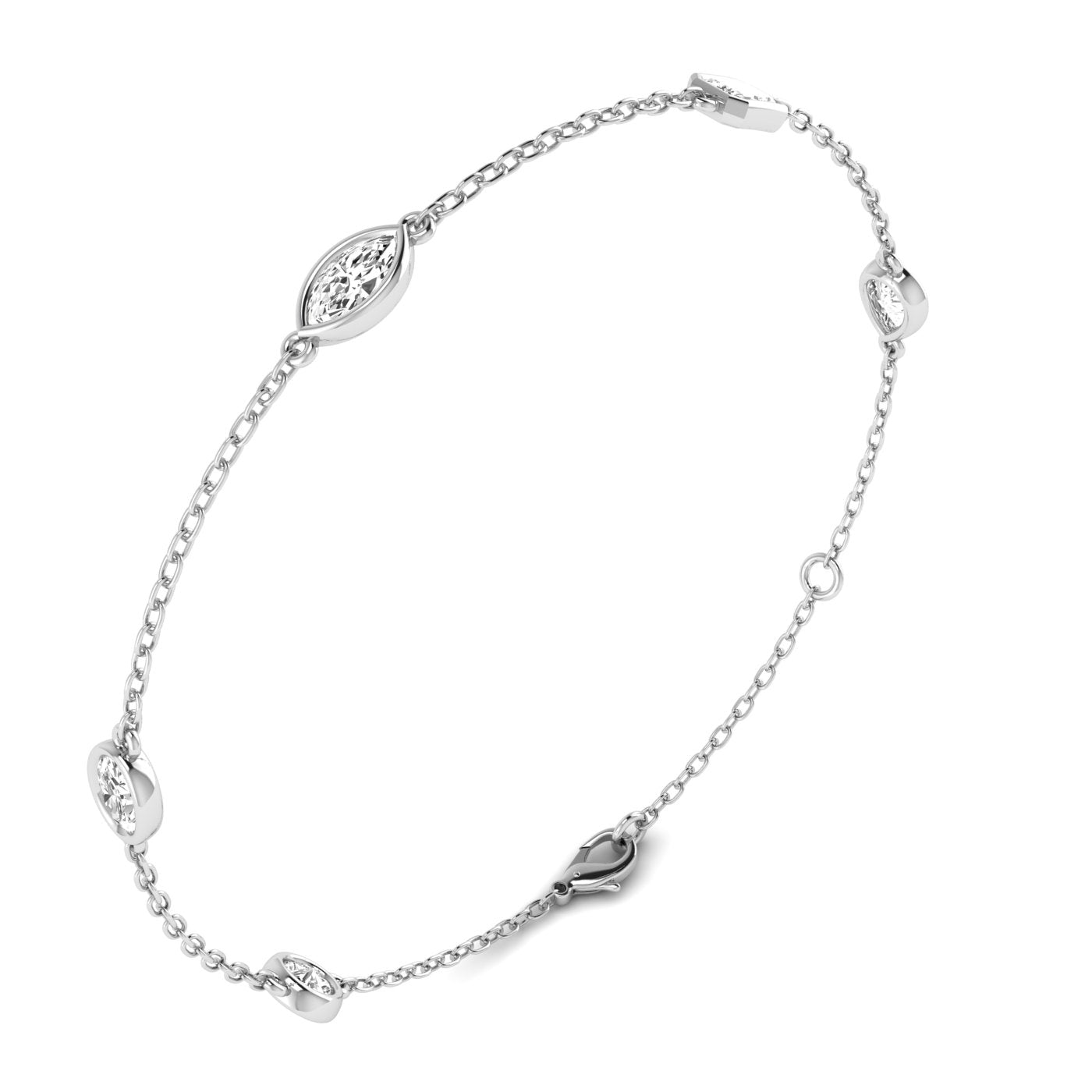 Multishape Diamond by Yard Bracelet
