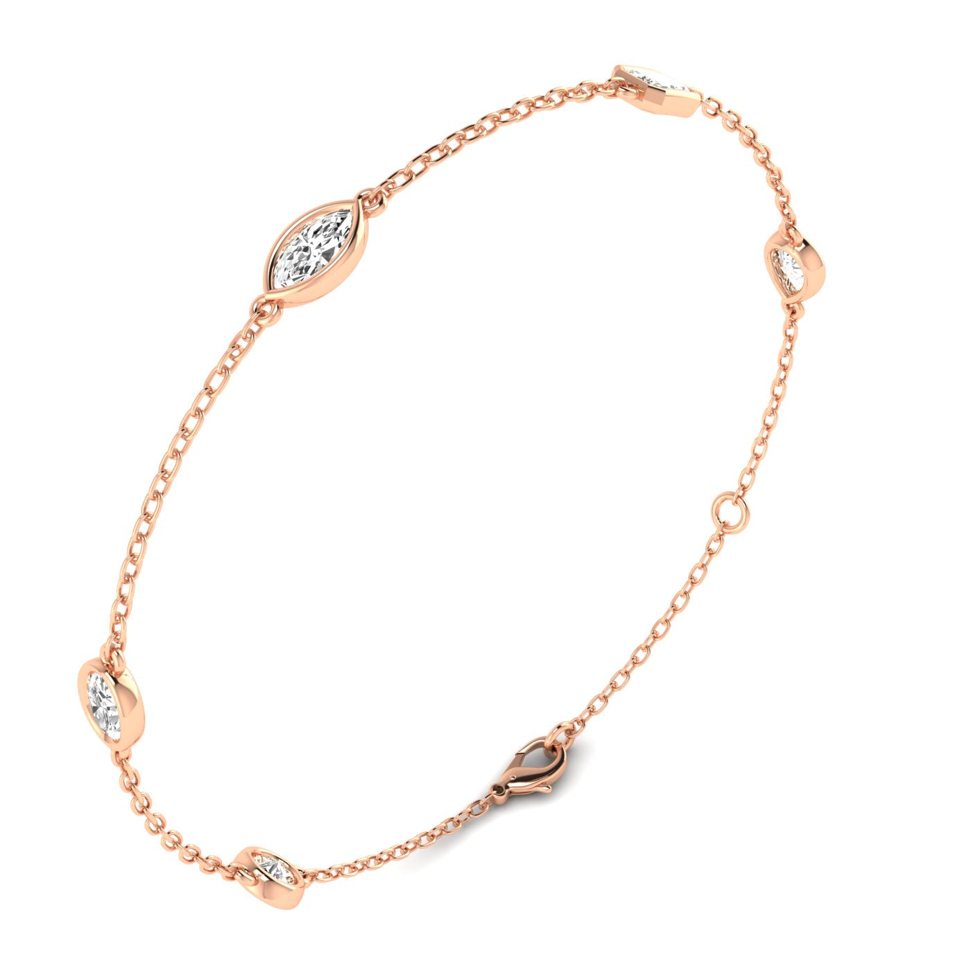 Multishape Diamond by Yard Bracelet