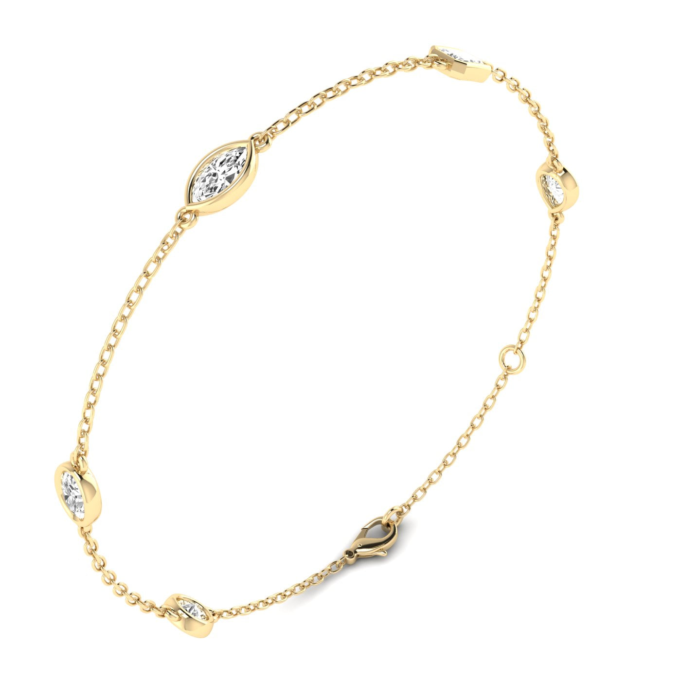 Multishape Diamond by Yard Bracelet
