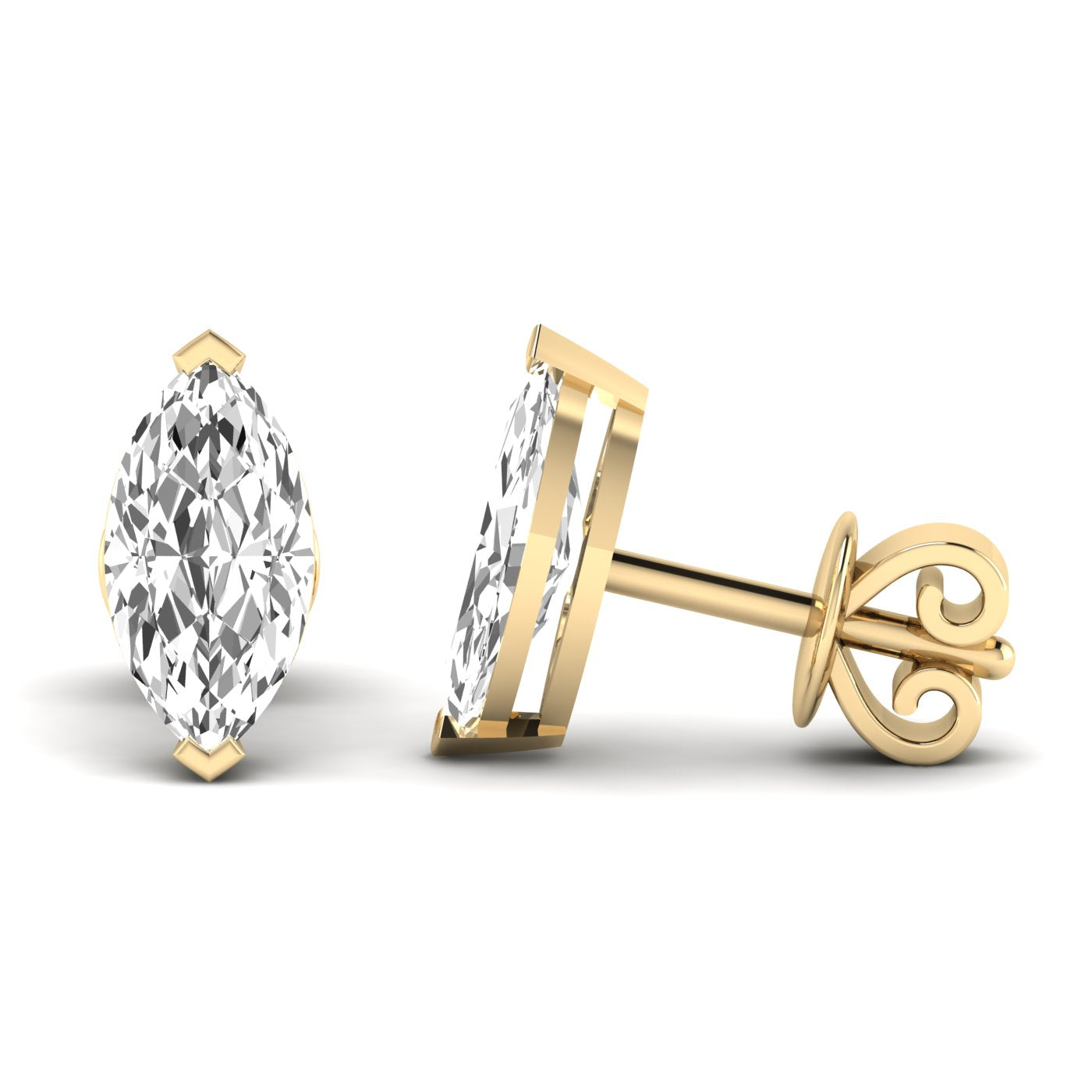 Marquise Prong Studs