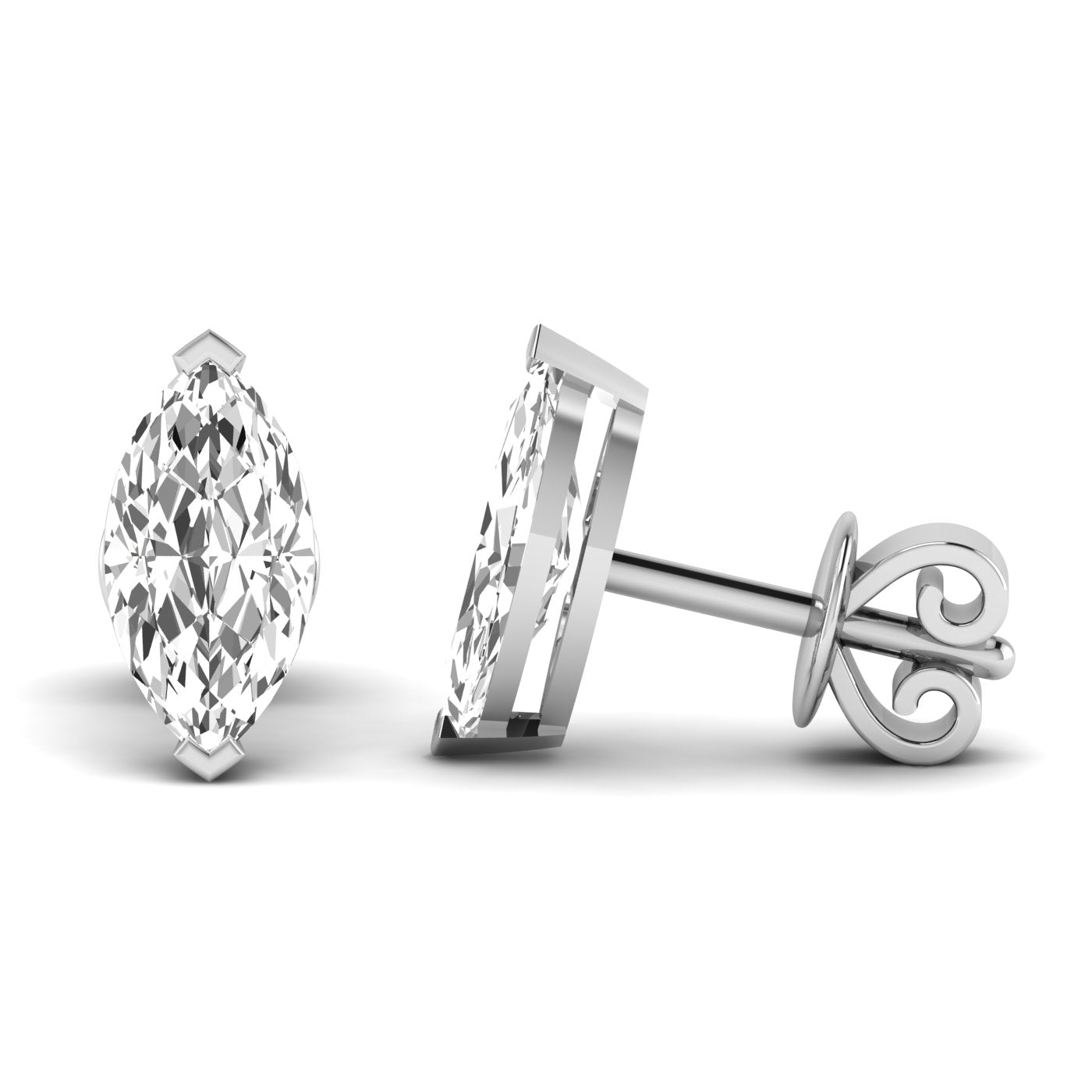 Marquise Prong Studs