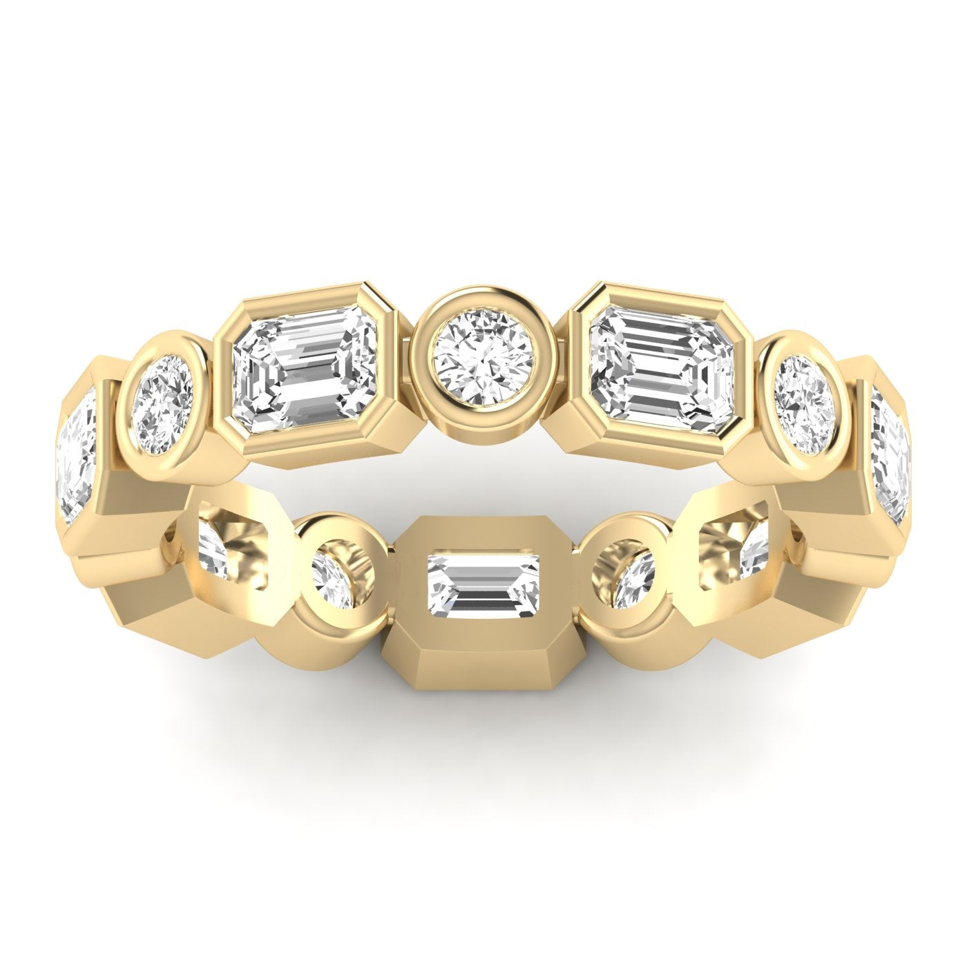 Round-Emerald Eternity Ring