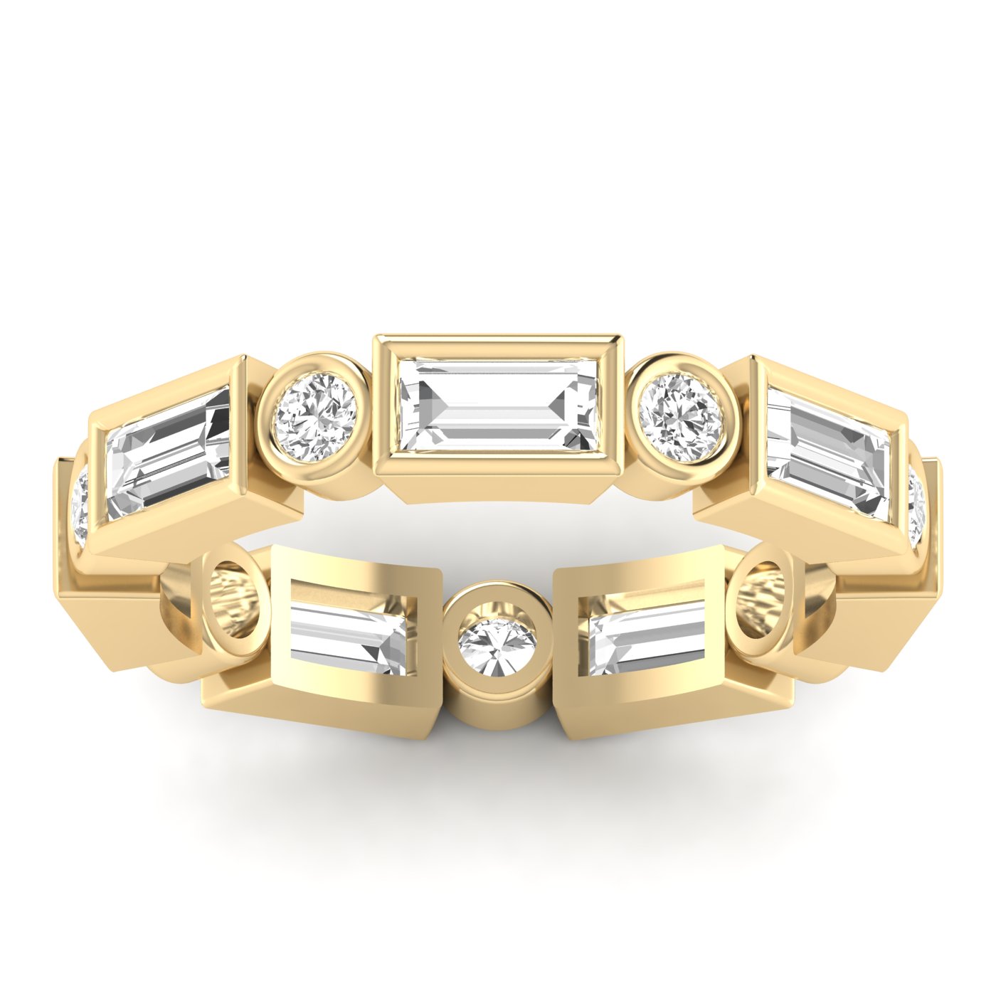 Round-Baguette Eternity Ring