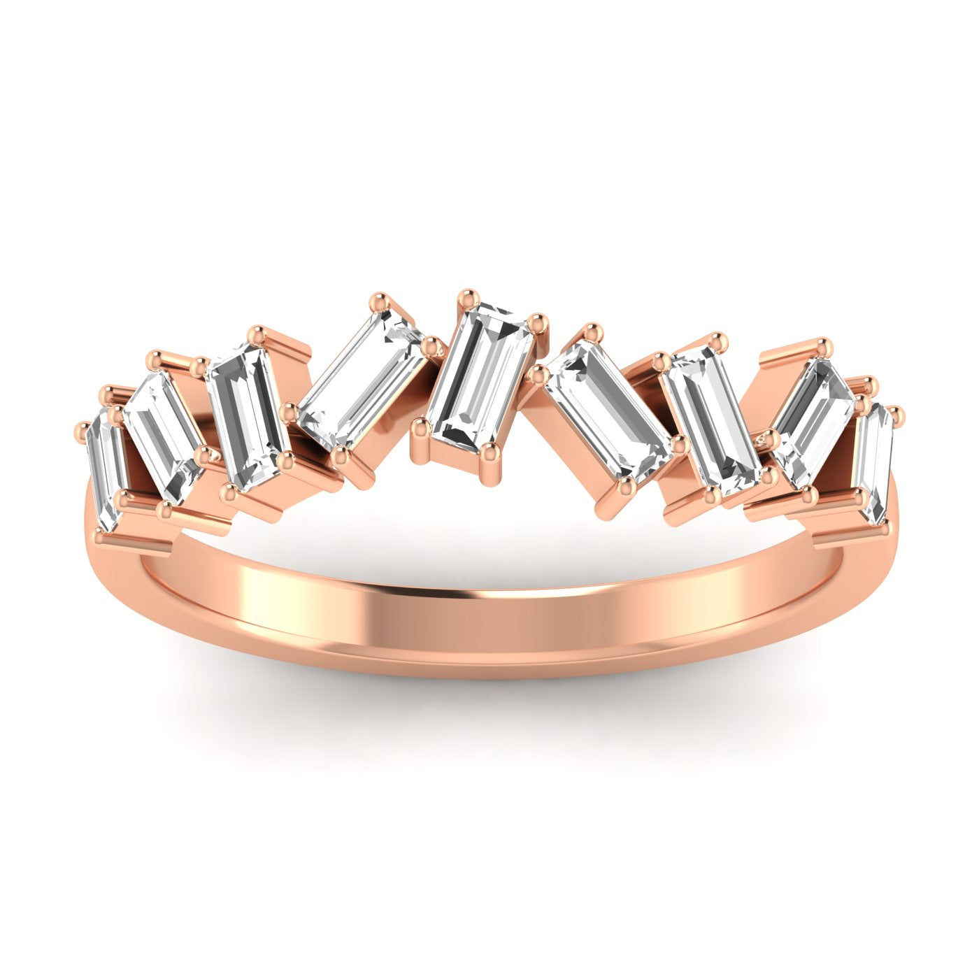 Baguette Half Eternity Ring