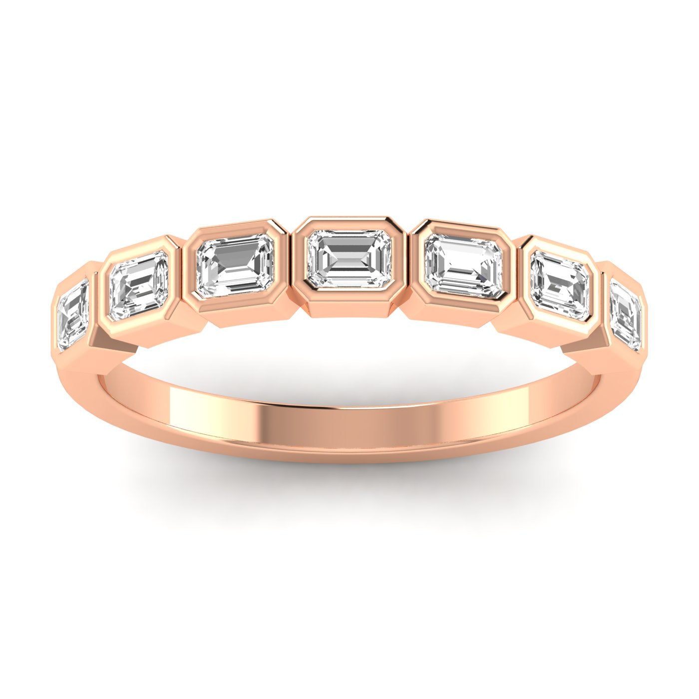 Emerald Half Eternity Ring