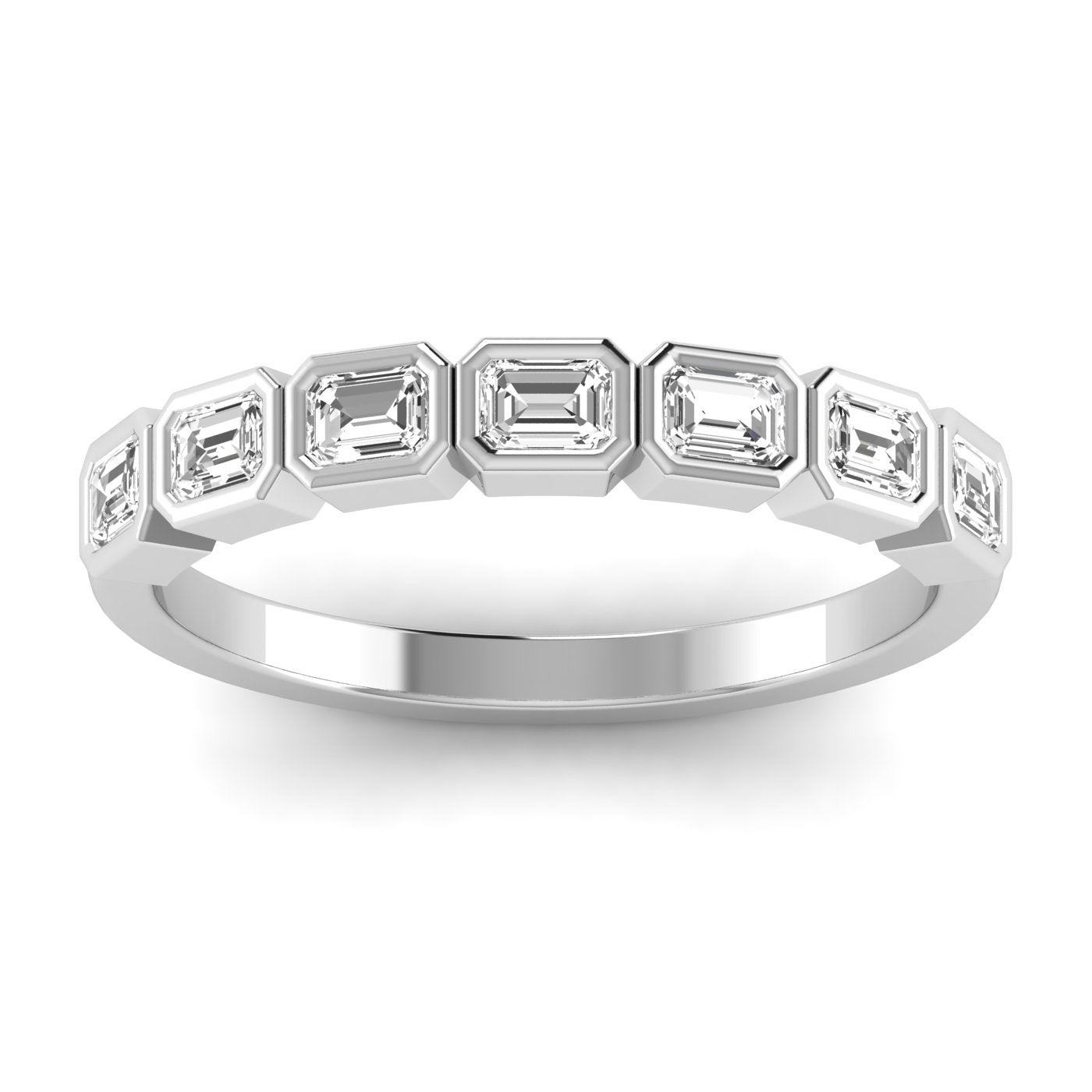 Emerald Half Eternity Ring