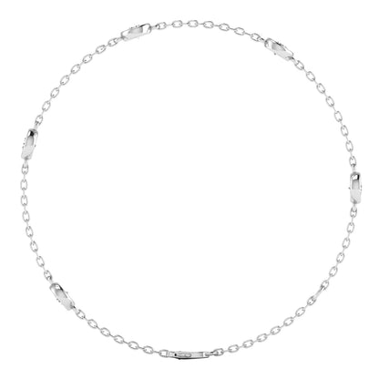 Round Diamond by Yard Bracelet