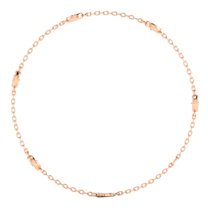 Round Diamond by Yard Bracelet