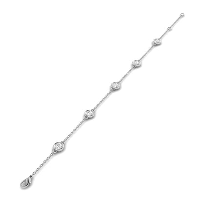 Round Diamond by Yard Bracelet