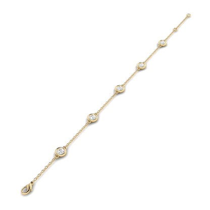 Round Diamond by Yard Bracelet