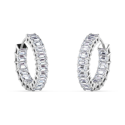 Emerald Inside-Out Hoops
