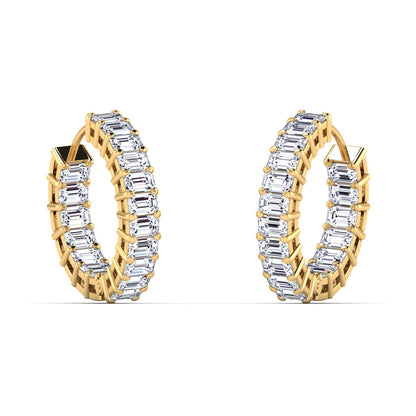 Emerald Inside-Out Hoops