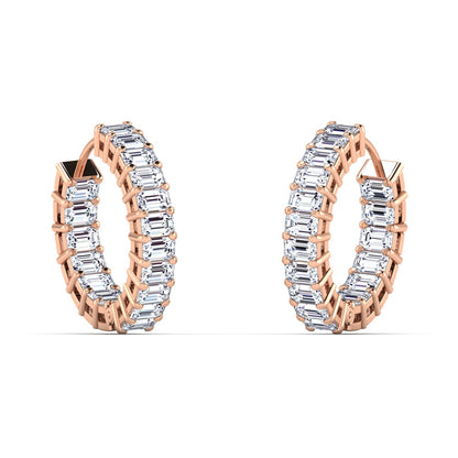 Emerald Inside-Out Hoops