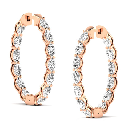 4.00ctw Marquise Inside-Out Hoops