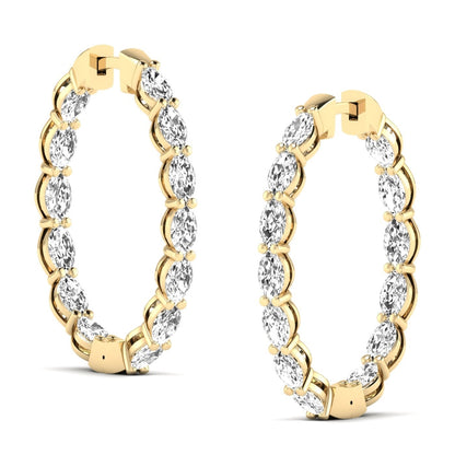 4.00ctw Marquise Inside-Out Hoops