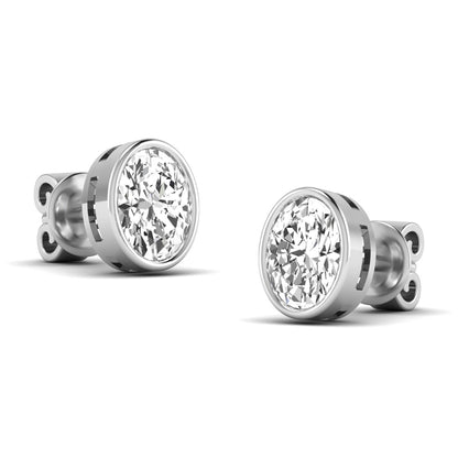 Oval Bezel Studs