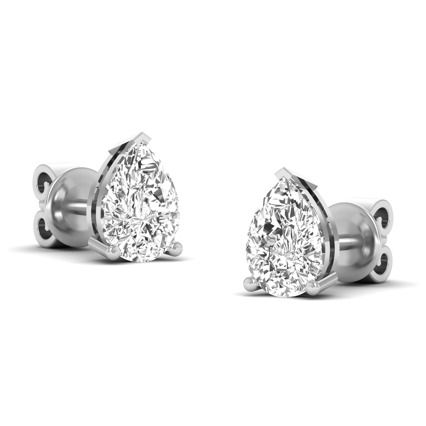 Pear Prong Studs