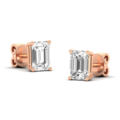 Emerald Prong Studs