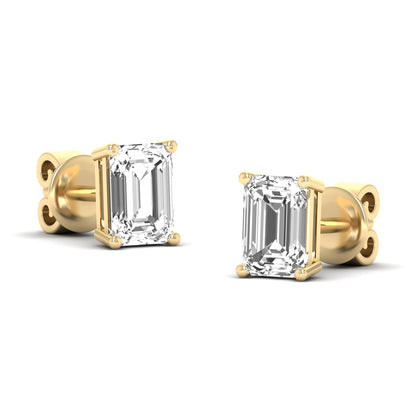 Emerald Prong Studs