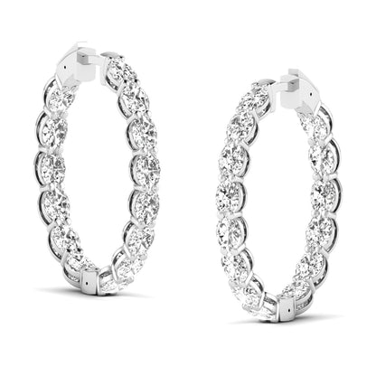 6.00ctw Oval Inside-out Hoops