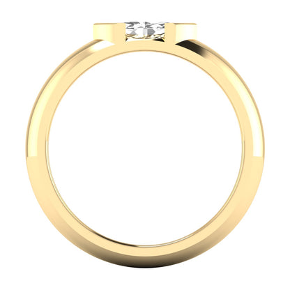 0.50ctw Marquise Half Bezel Ring