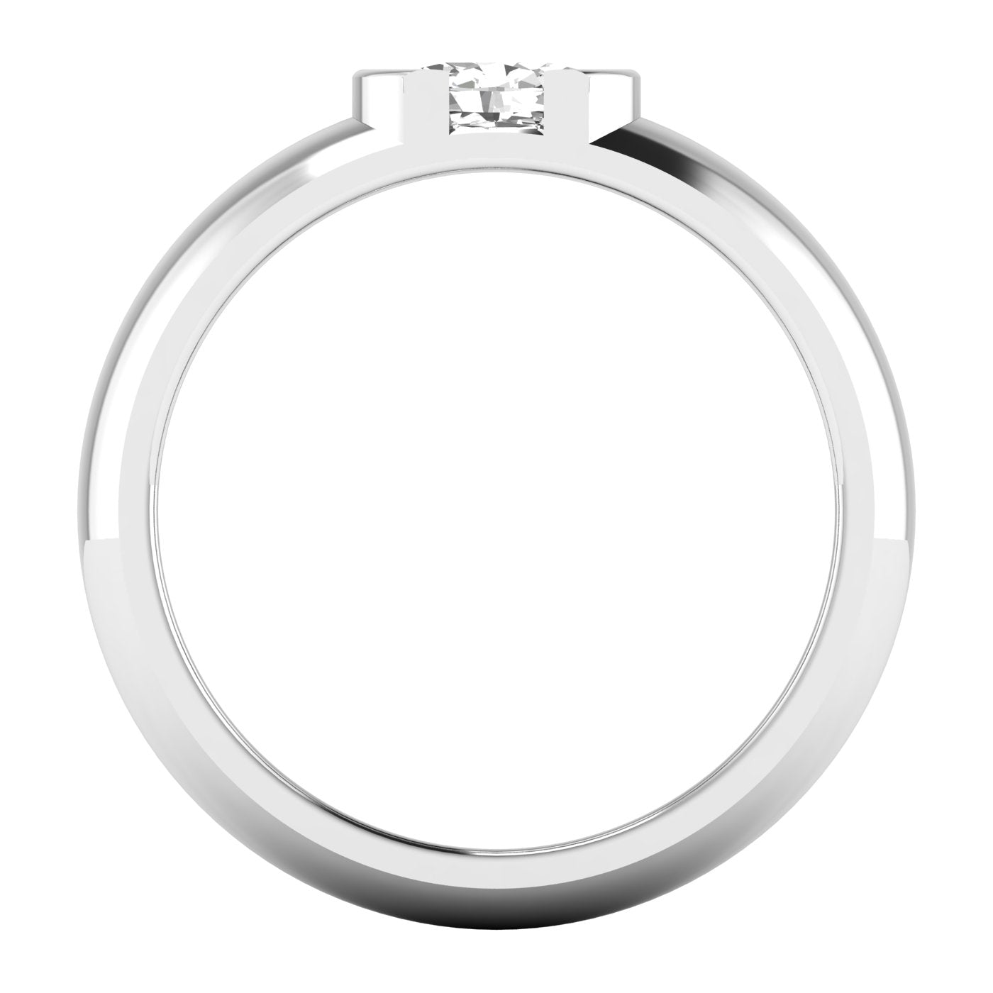 0.50ctw Oval Half Bezel Ring