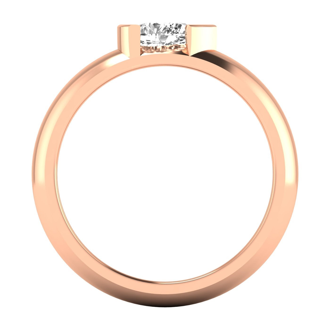 0.50ctw Pear Half Bezel Ring