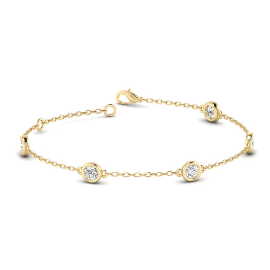 Round Diamond by yard bracelet