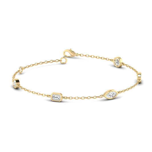 Multishape Diamond by Yard Bracelet