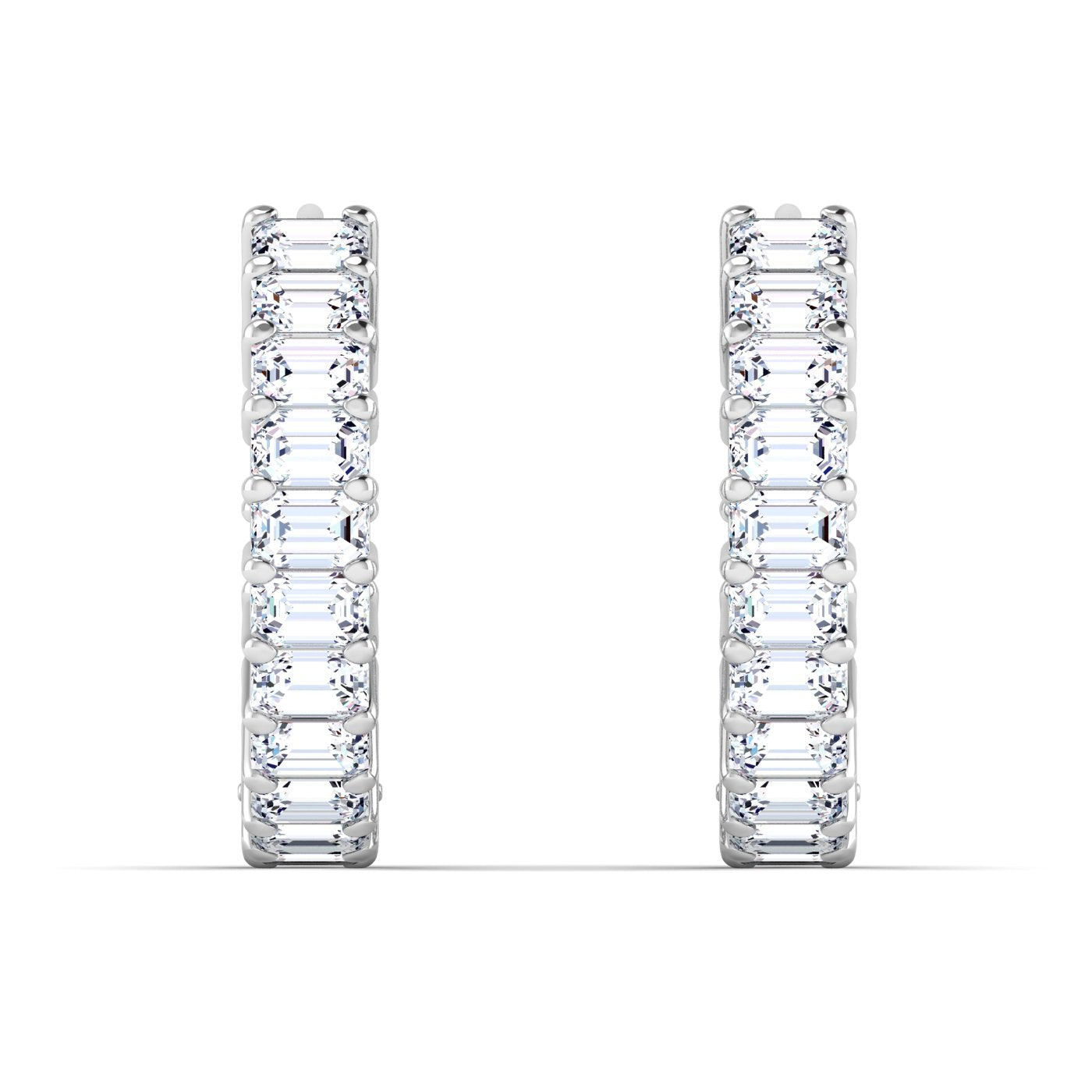 Emerald Inside-Out Hoops