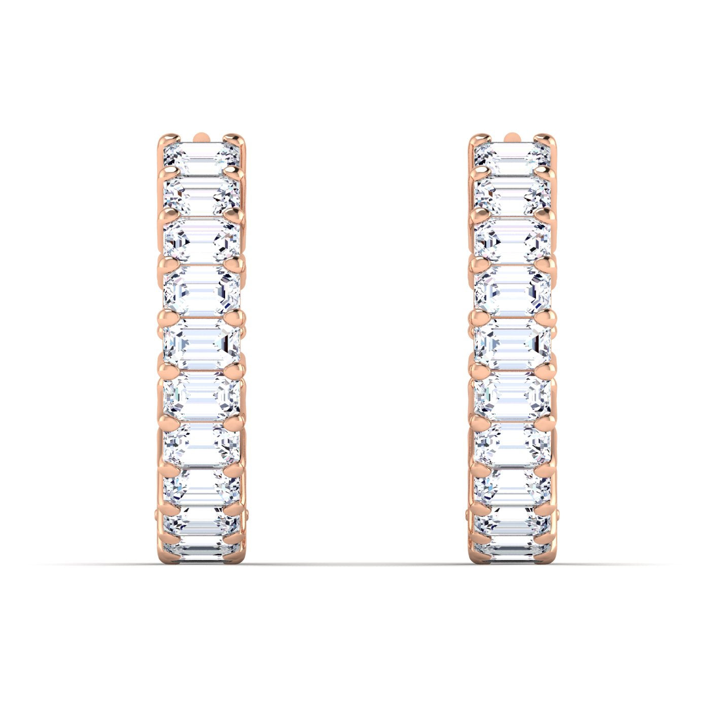 Emerald Inside-Out Hoops