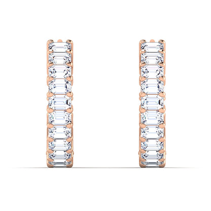 Emerald Inside-Out Hoops