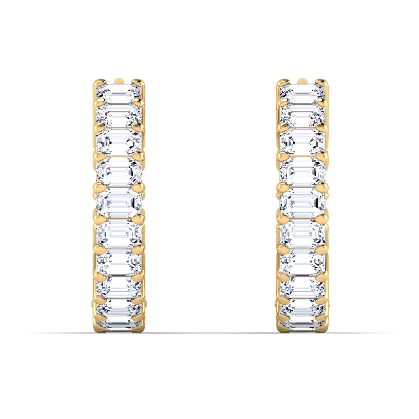 Emerald Inside-Out Hoops