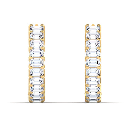 Emerald Inside-Out Hoops