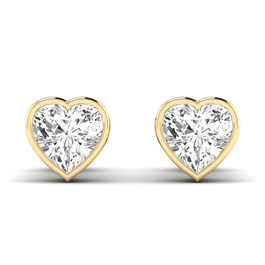 Heart Bezel Studs