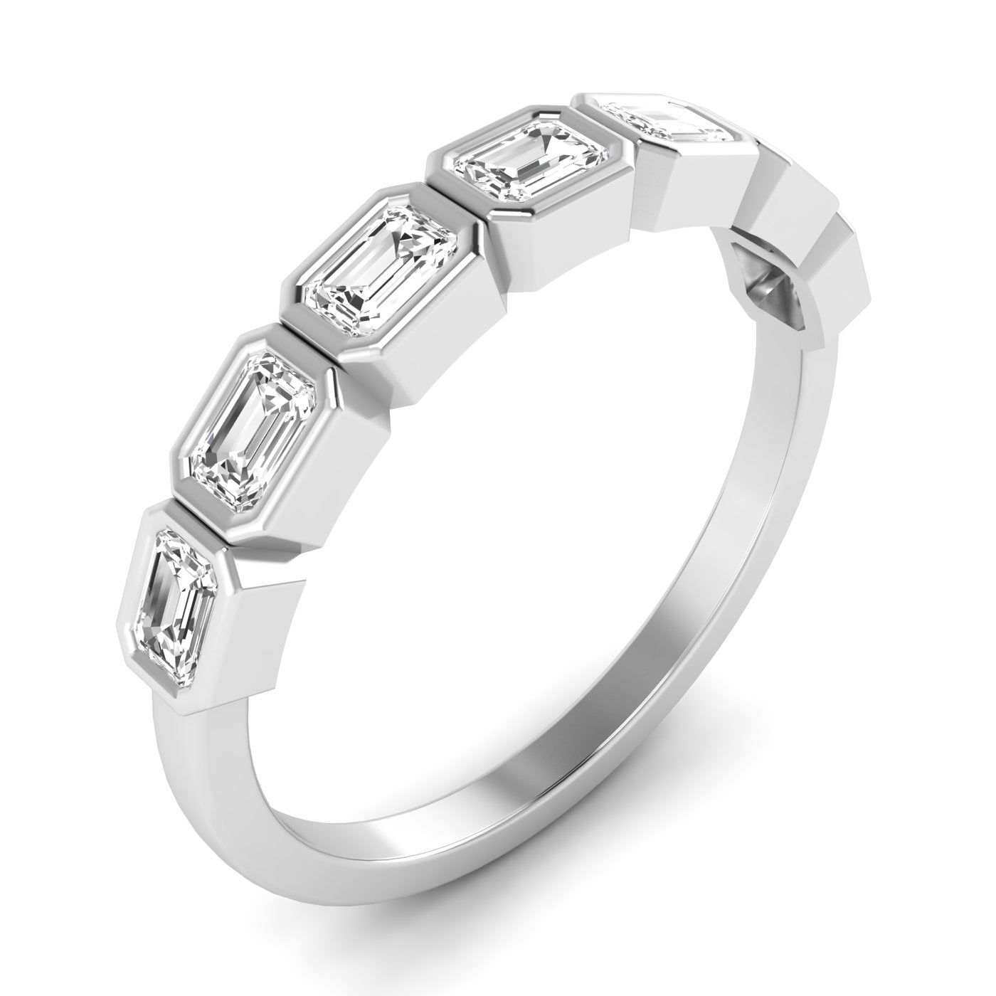 Emerald Half Eternity Ring