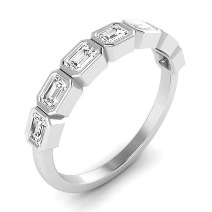 Emerald Half Eternity Ring